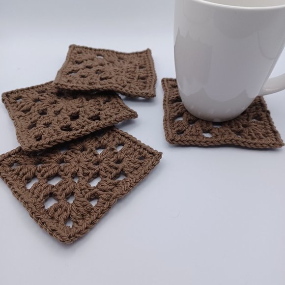 Handcrafted Cotton Coasters - Set of 4 - Picture 5 of 6